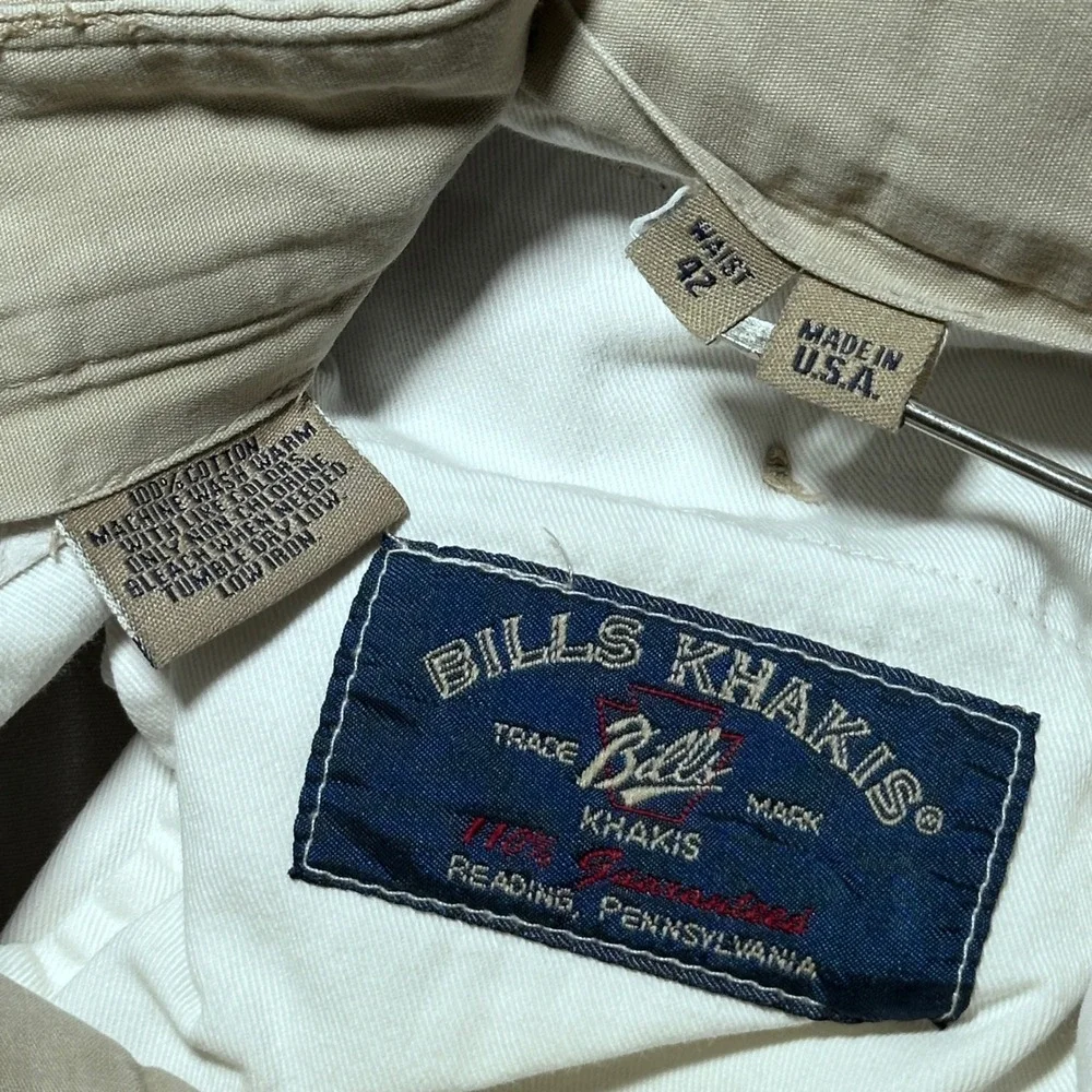 Bills Khakis M2P Pants Mens 42x29 Pleated Classic Fit Twill Khaki Tan USA Made